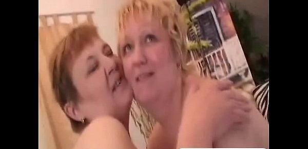  Two Horny Grannies In Hot Lesbian Action